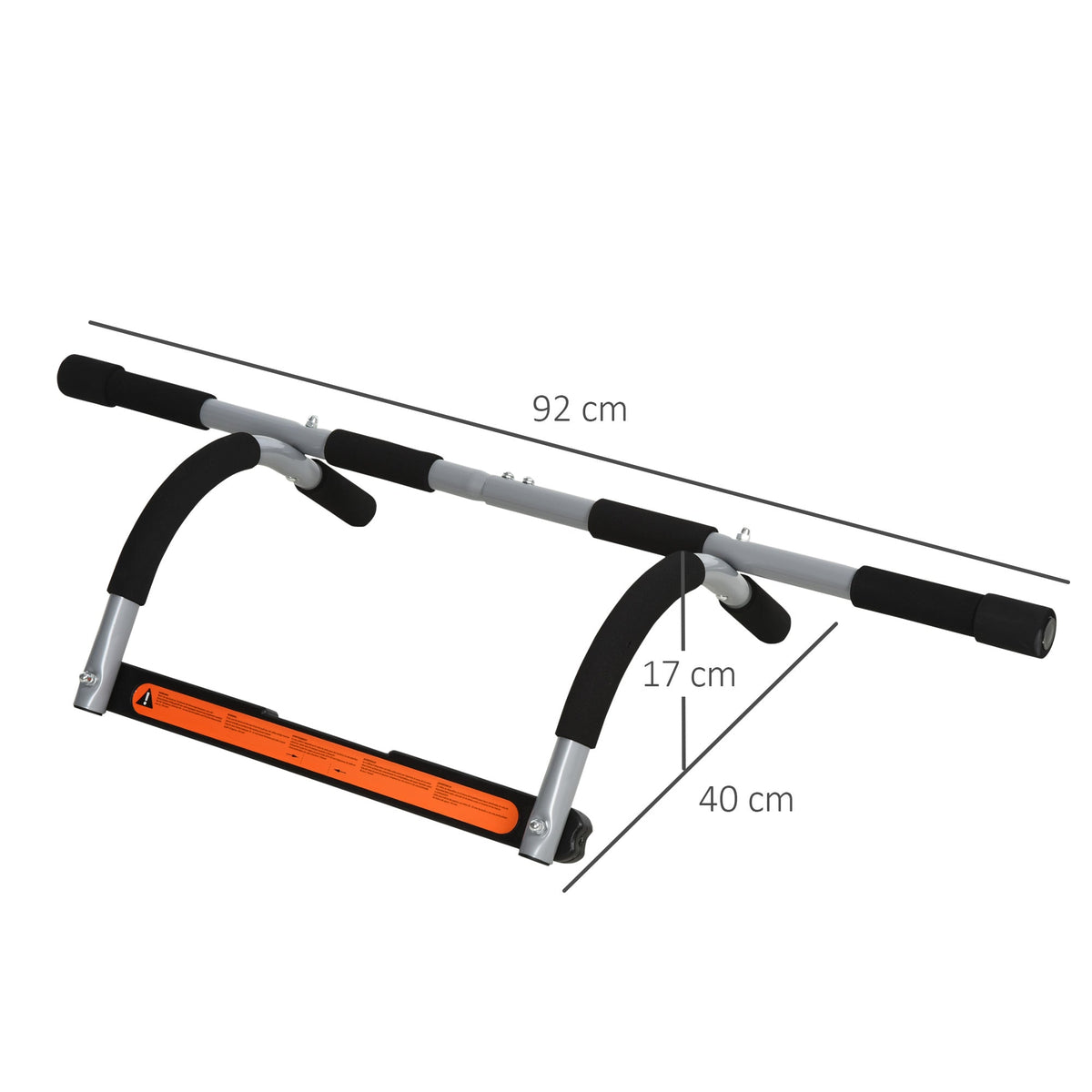 Pull-up Bar Multifunctional Training Bracket Door Bar Steel Black Grey