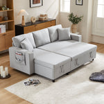 Sleeper Sofa L-Shaped Chaise Longue Reversible Storage with Pocket