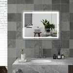 Dimmable Bathroom Mirror 80x60cm Memory Anti-Fog Surface, Glass