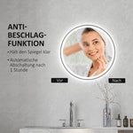 kleankin Bathroom Mirror, LED Illuminated Touch, Aluminum Frame