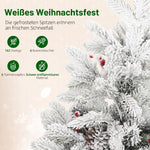 Mini Christmas Tree 60cm with 35 LED Lights & Snow, White