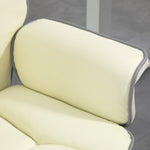 Office Chair, Ergonomic Adjustable Reclining, Cream