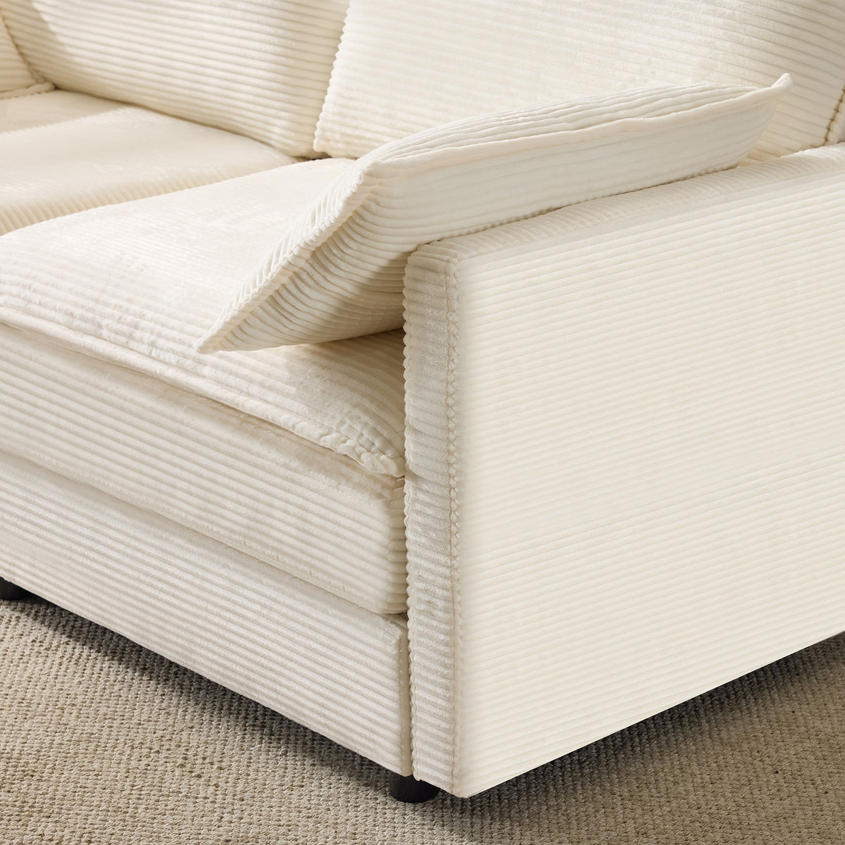 Modern Minimalist Sofa, 2-Seater Comfortable and Spacious, Living Room/Bedroom
