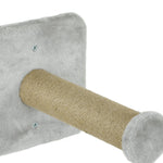 Cat Climbing Wall, 5-Piece, Hammock, Jumping Platform, Light Gray Polyester