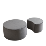 Coffee Table Set, 2-Piece Upholstered Round Foam