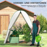 Greenhouse Roll-Up Door 2 Windows Winter-Proof Steel White