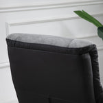 Recliner with Footstool Swivel TV Chair Reclining Function Microfiber Gray
