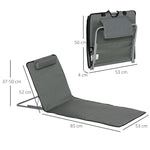 Foldable Beach Mats Set of 2, 5-Position Adjustable Backrest & Headrest, Oxford Fabric