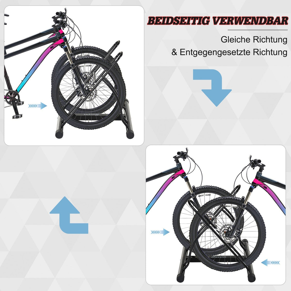 Bicycle Stand Assembly Stand Sturdy Metal, Black