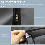 Foldable Wardrobe with Zipper Storage, Non-Woven Fabric, Dark Grey