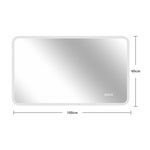 LED Bathroom Mirror 60x100 cm - Anti-Fog Dimmable Frosted Glass