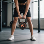 Kettlebell Set 3pc 2.2/4.5/6.8kg Weights Plastic Casing Black