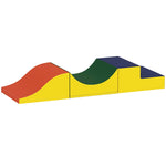 Climbing and Crawling Set for Toddlers, 3-Piece Foam Play Set, Yellow Faux Leather