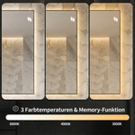 LED Bathroom Mirror 70x90 cm - Anti-Fog Dimmable Silver Glass