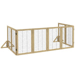 Dog Barrier Safety Gate Foldable 8 Panels Wooden