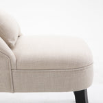 Recliner Chair, Back Cushion, Linen-Look, Cream White
