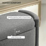 Bench, Upholstered with Storage, Velvet Look, Grey