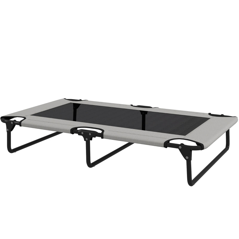 Portable Elevated Dog Bed, Raised Pet Breathable Mesh, Light Gray