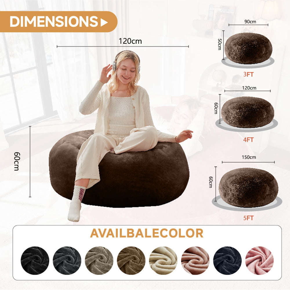 Beanbag Chair 120, Soft Comfortable Reading Sofa for Adults