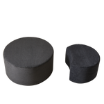 Coffee Table Set, 2-Piece Upholstered Round Foam