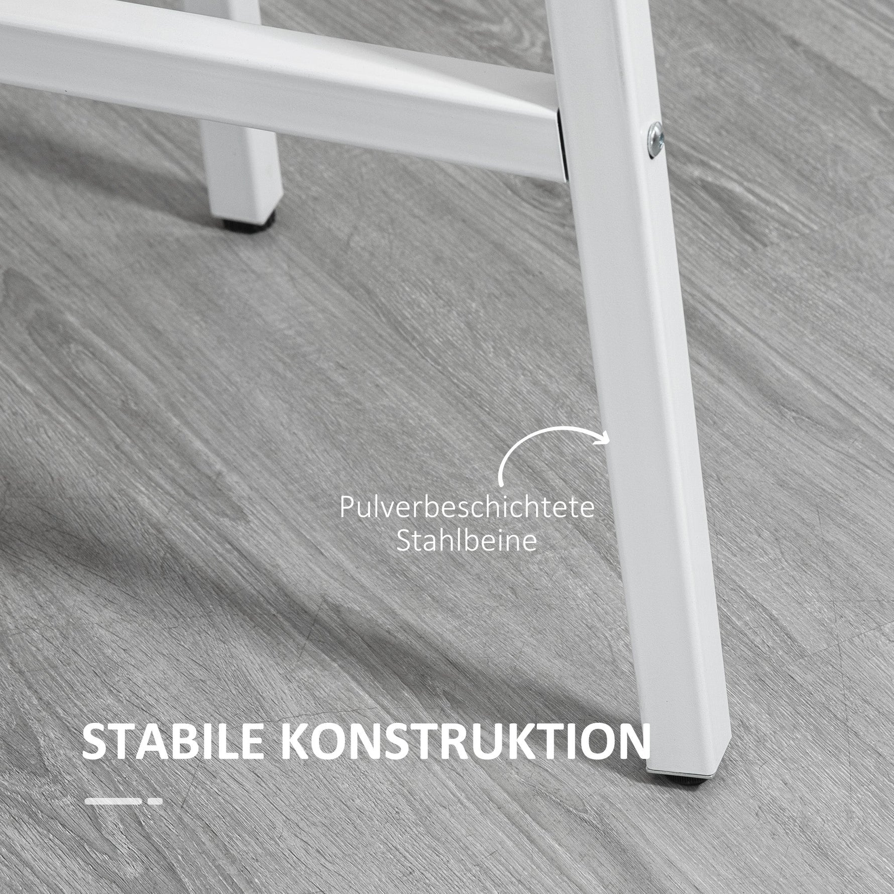 Dining Table for 4 People, Modern Living Room, Steel & Natural Wood