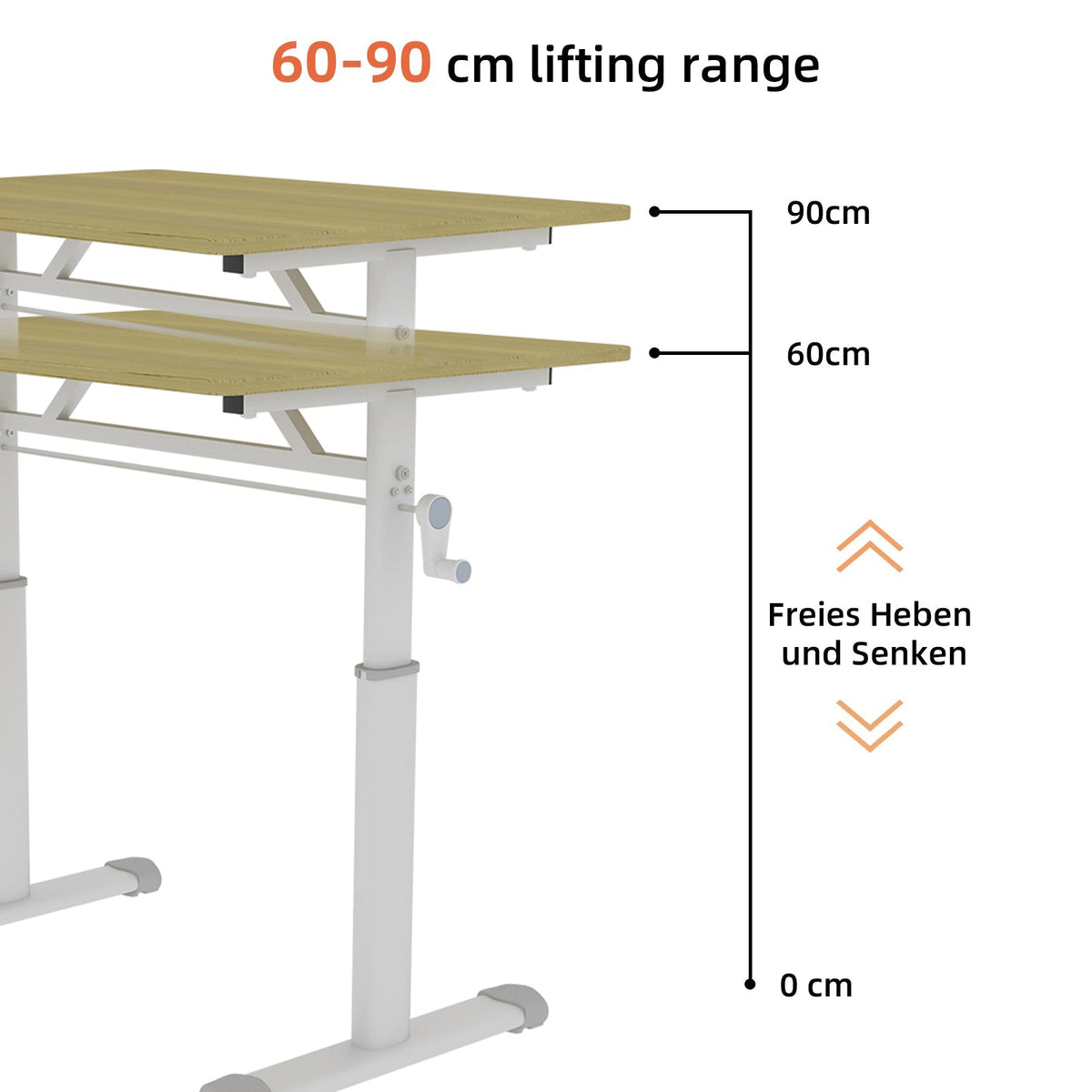 Study Desk Adjustable Height Multi-Purpose Compact