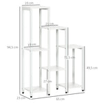 Flower Stand, 7 Tiers, Indoor Outdoor, Steel White