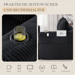 Two-Seater Sofa Storage Pocket Drink Holder - Corduroy Fabric