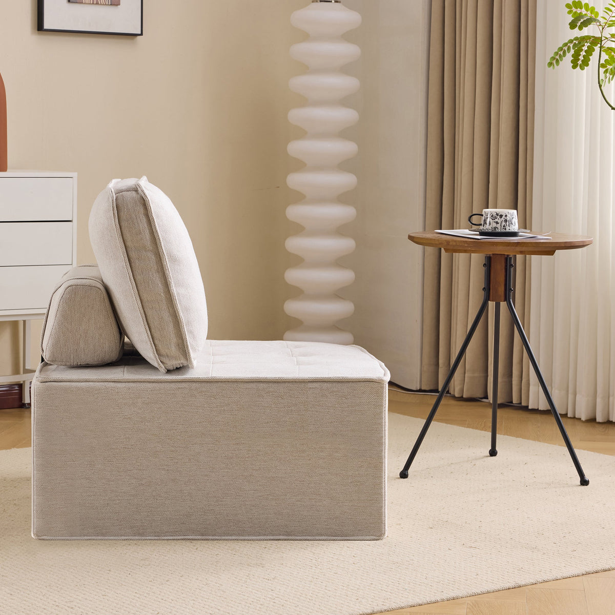 Single Sofa, Small Seating Armchair Beanbag, for Living Room, Bedroom, Guest Room or Children's Room