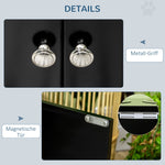 Dog Bowls, Elevated Feeding Station with 2 Stainless Steel Bowls, Black