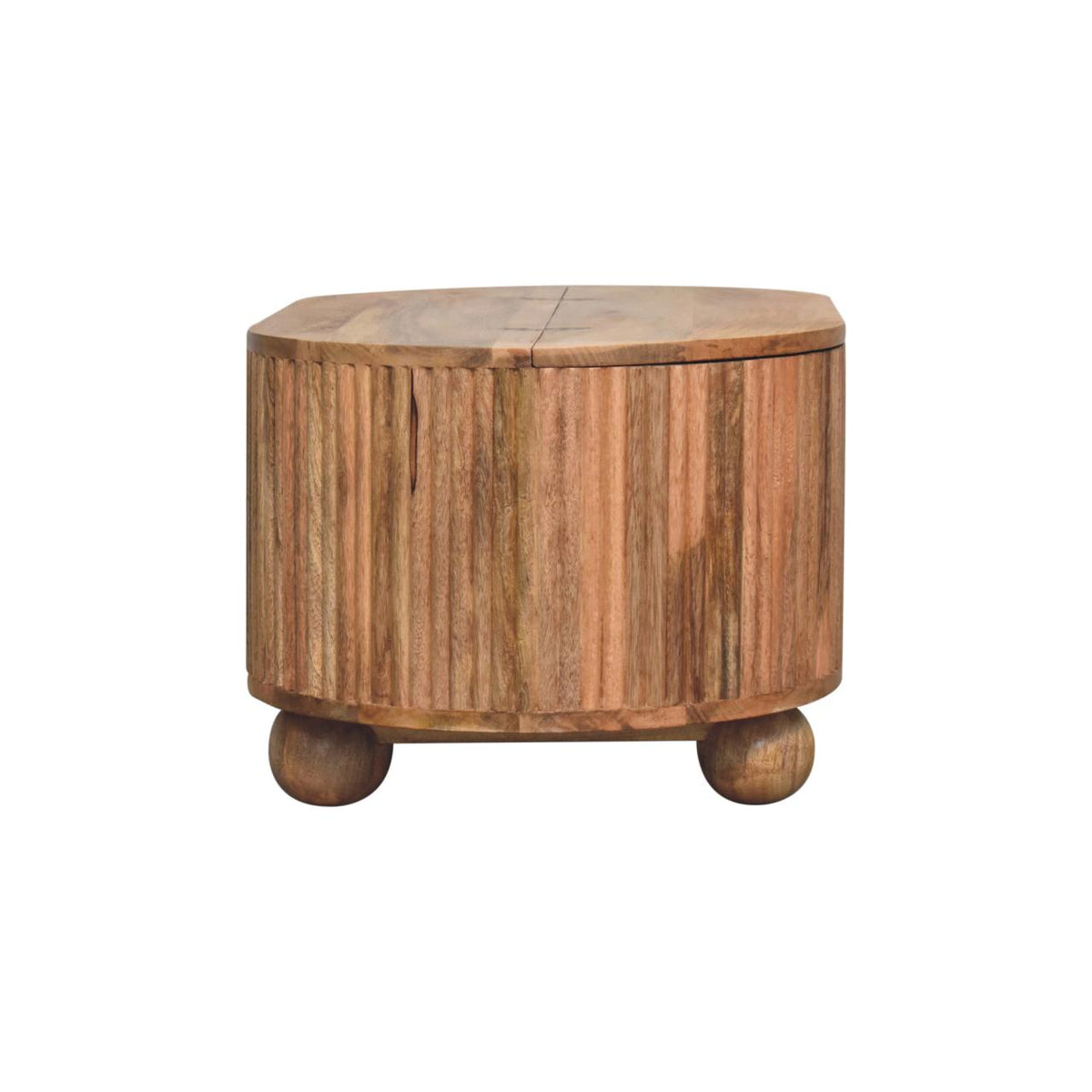 Soba Ball Lid-up Coffee Table, Solid Mango Wood