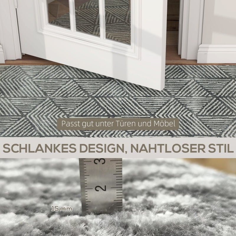 Rug Living Room, Modern Style Washable Area, Dark Grey