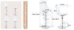 Adjustable Swivel Bar Stool Set 2-Piece - Transparent Plastic/PU Leather