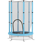 Children's Trampoline 140 cm, Safety Net, Octopus Pattern, Light Blue