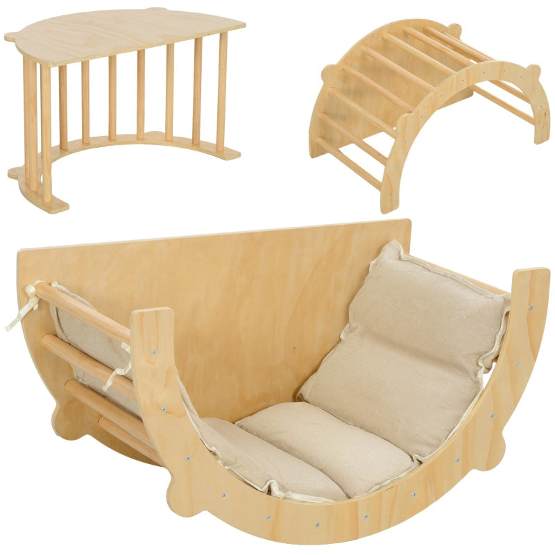 Climbing Arch 4-in-1 Seesaw Ladder Swing Cushion Max 50kg