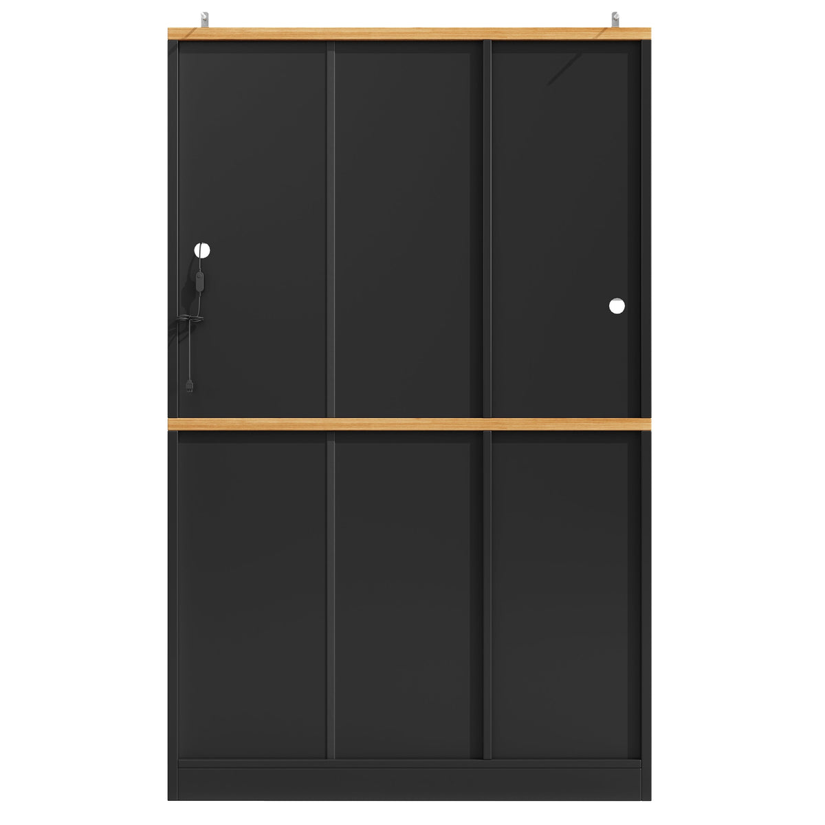 Tall Display Cabinet LED Lighting 104x40x180cm White/Black