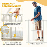 Dog Safety Gate, 76-104 cm, Stair, Metal