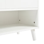 Modern Sideboard Chest of Drawers Shoe Cabinet with Large Storage, Adjustable Shelf, White