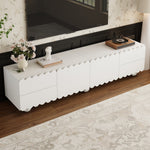 TV Cabinet Modern Low Stand 175x38x37cm - White