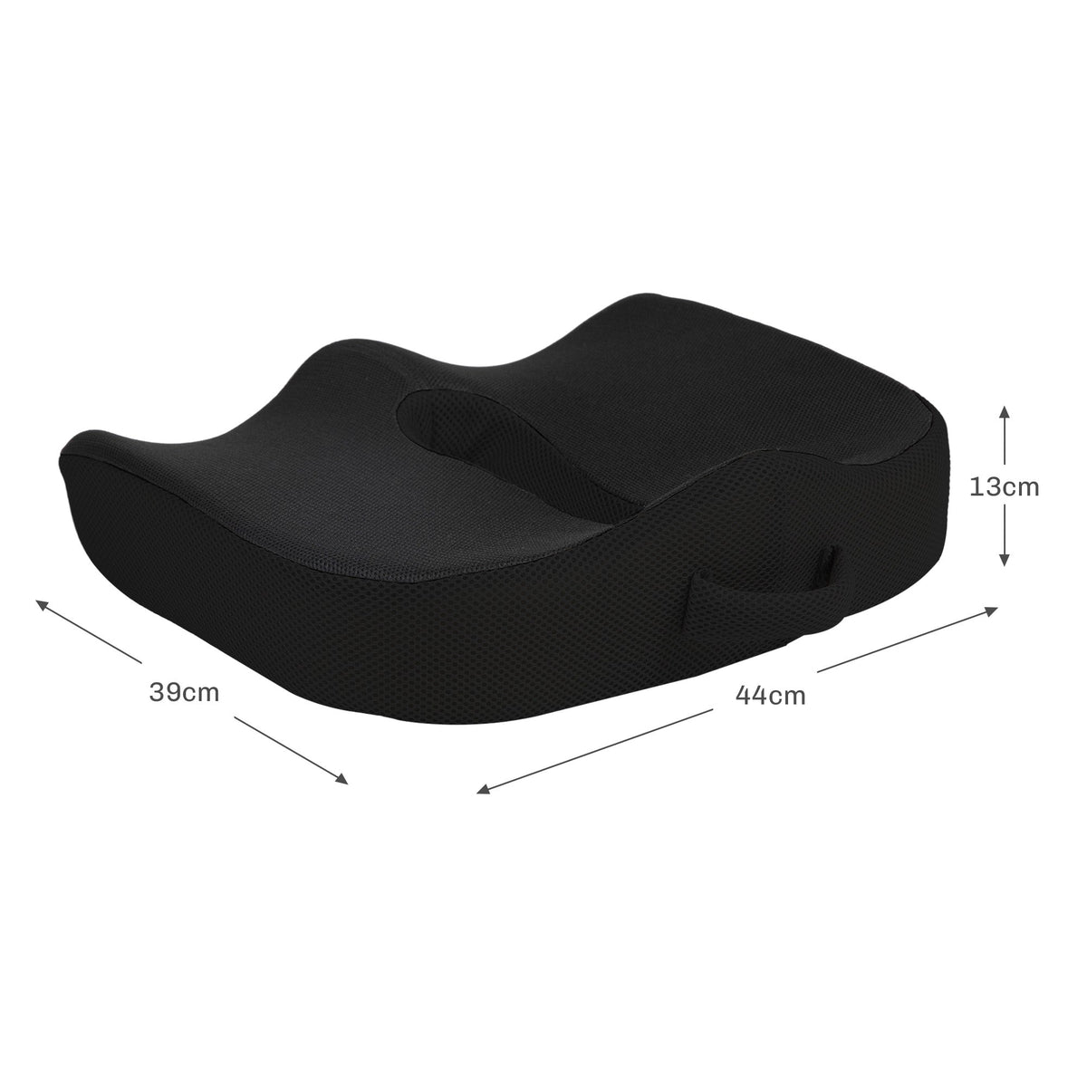 Orthopedic Seat Cushion, Memory Foam Coccyx Sciatica Back Pain Relief, Black