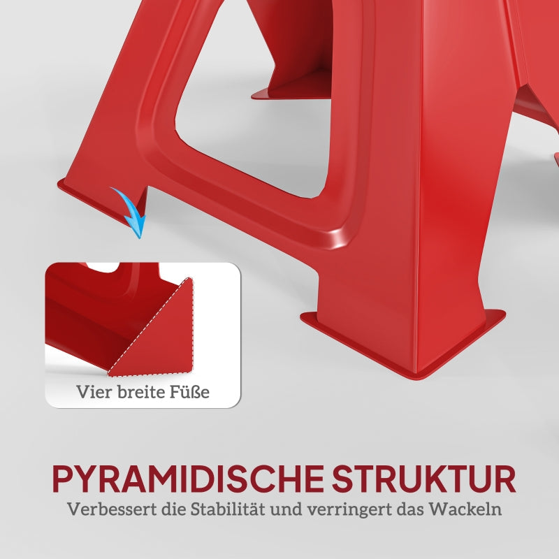 Jack Stand 6 Ton Capacity 2 Pieces Adjustable Red