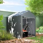 Garden Shed Storage Tent, Robust Weatherproof Steel Frame, Dark Grey
