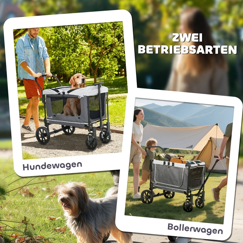 Dog Stroller Foldable, 30 kg, Dark Grey