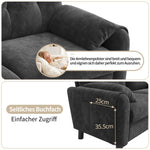 Modern 2-Seater Sofa, Thick Cushions, Scandinavian Design, Chenille Gray