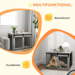Dog Cage, Lockable Sliding Door, for Large Dogs, Grey