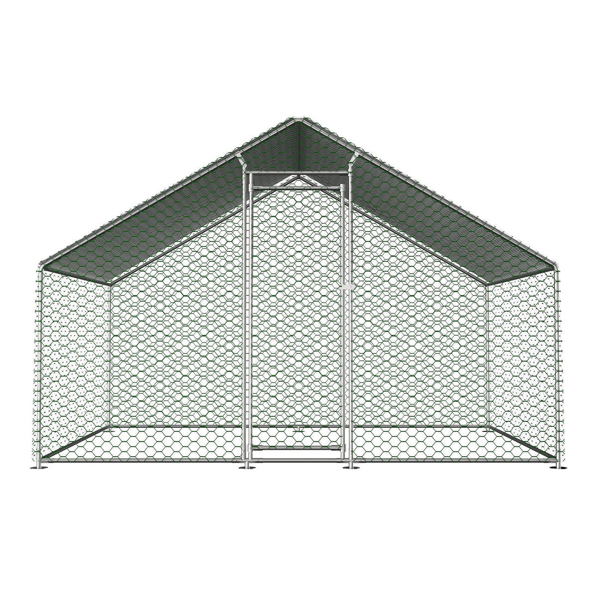 Free-Range Chicken Coop 3x2x2m, Safety Lock, Waterproof PE Cloth, Metal