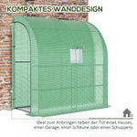Polytunnel Greenhouse 2 Doors UV Protection Steel & PE Green