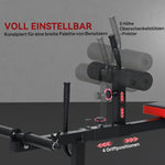 Calf Raise Machine Leg Training Bench with Wheels - Black Steel