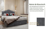 Modern Minimalist Soft Bed, High Box with Pneumatic Rod, 160*200CM, Gray