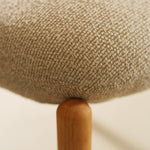 Wooden Chair Frank, Upholstered Small Packing Size, Natural/Beige
